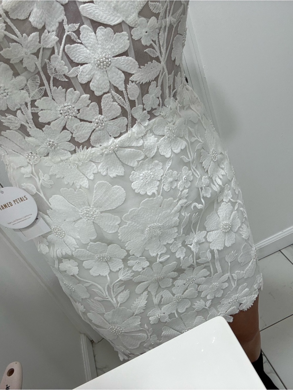 UNTAMED PETALS ROSALIE BOW MINI DRESS